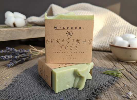 Christmas Tree Goat Milk and Tallow Soap